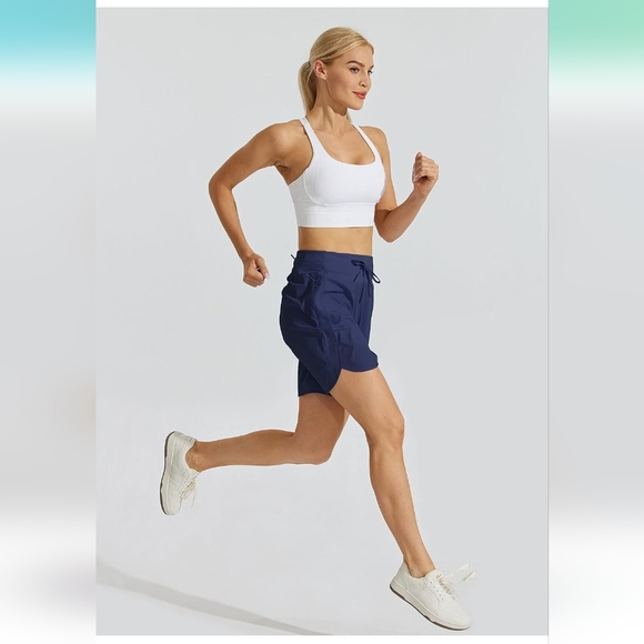 Willit Women's 7" Athletic Running Shorts Long Workout Hiking Shorts - Picture 6 of 14
